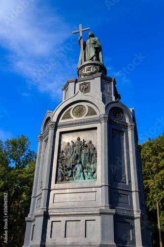 Saint Vladimir Monument, dedicated to the Great Prince of Kiev Vladimir the Great (built in 1853) in Kiev, Ukraine