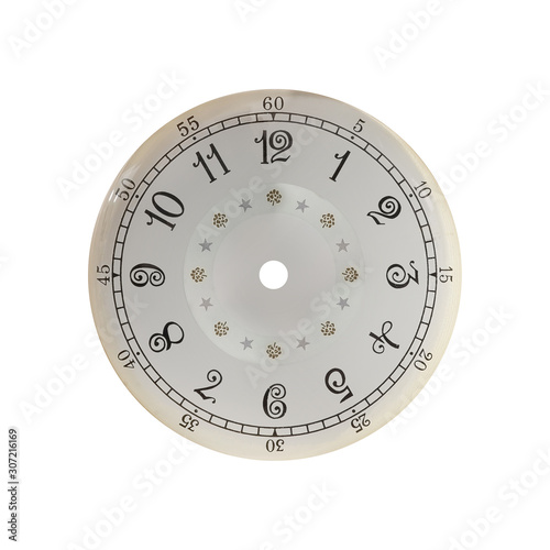 Clock faces isolated on white background