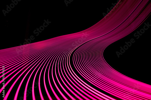 Bright neon line designed background, shot with long exposure. Modern background in lines style. Abstract, creative effect, texture with lighting, art of colors combination. Artistic choice of shapes.