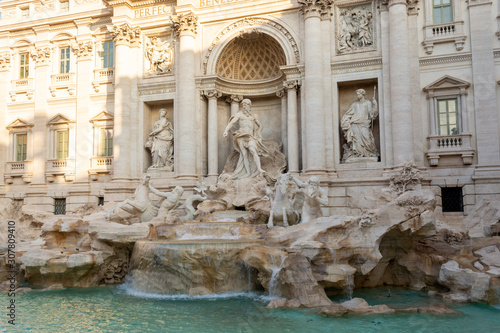 Fountain Trevi at early morning light in Rome, Italy