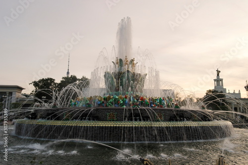 Fountain "Stone flower" on VDNH square in Moscow