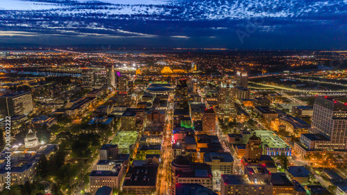 Aerial images of downtown Sacramento