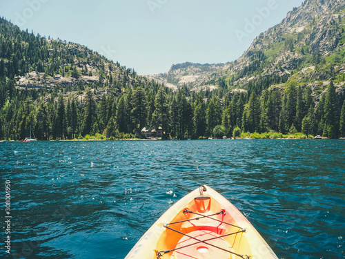 Kayaking on Emerald lake, Tahoe