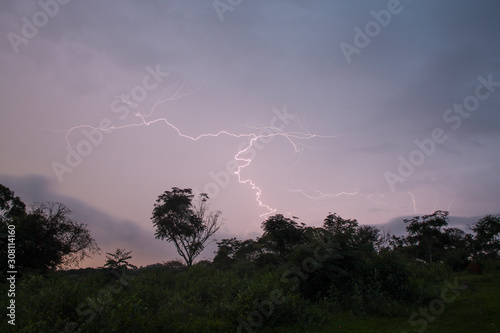Lightning in brazilian thunderstorms.