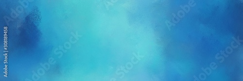 banner abstract painting background graphic with steel blue, teal blue and medium turquoise colors and space for text or image. can be used as header or banner