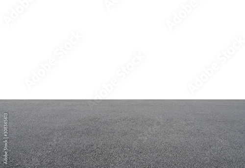 Empty asphalt floor isolated on white background