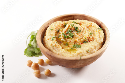 hummus, chickpea with spicy and coriander