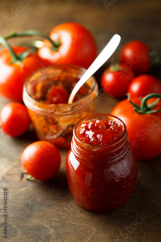 Homemade tomato jam or sauce