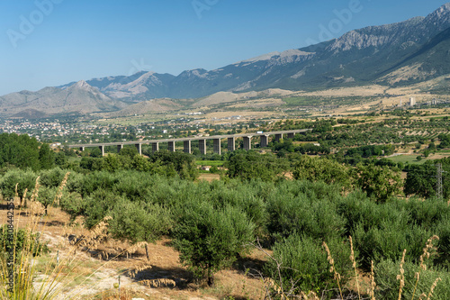 Summer landscape in Calabria, Italy, near Castrovillari