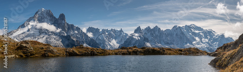 Lac Des Cheserys and Mont-Blanc-Massif, France