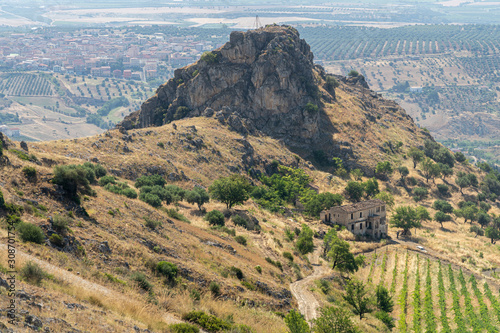 Summer landscape in Calabria, Italy, near Castrovillari