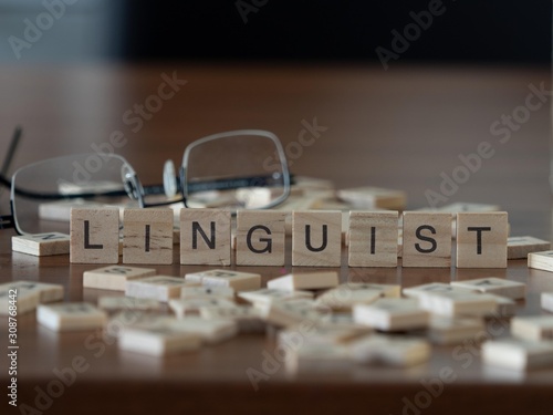 linguist the word or concept represented by wooden letter tiles