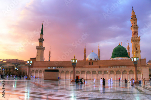 Medina/Saudi Arabia - May 30, 2015: Prophet Mohammed Mosque, Al Masjid an Nabawi - Medina - Saudi Arabia