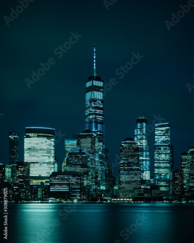 Blue Gotham New York City Skyline