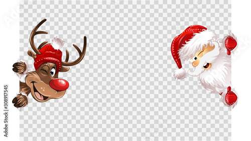 Santa Claus transparent background eps10 vector illustration