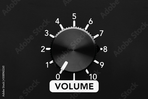 Muted volume control knob on zero