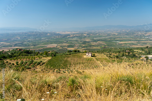 Summer landscape in Calabria, Italy, near Castrovillari