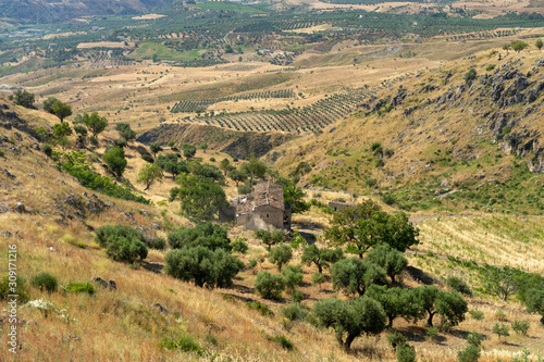 Summer landscape in Calabria, Italy, near Castrovillari