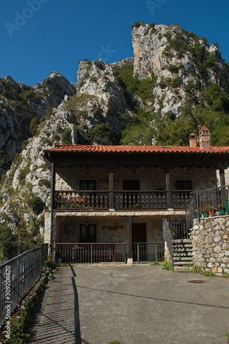 Architecture in the village Camarmena in national park Picos de Europa in Asturia,Spain,Europe