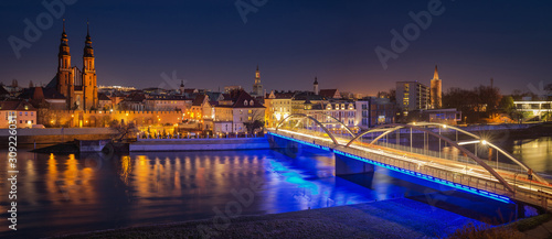 Opole city Silesia Poland with night and day photography, Nocą miasto śląsk.