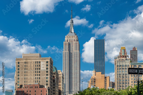 New York City skyline at sunny day