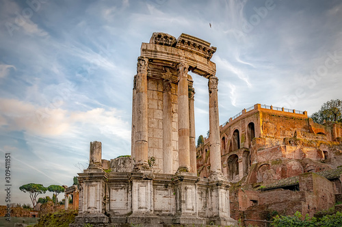 Rome Temple of Vesta Landscape