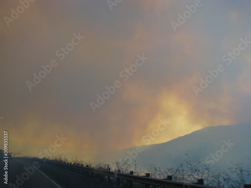 San Bernardino County California Devore Mountain Brush Fire