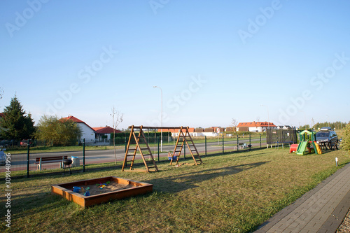 playground at a holiday resort by the Baltic Sea