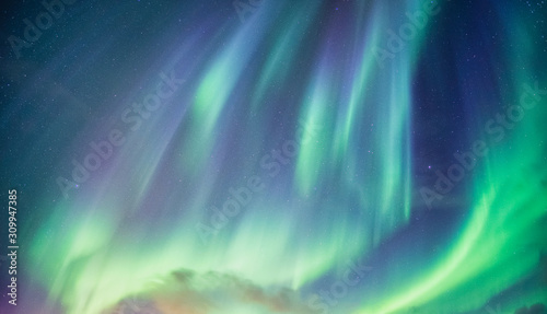 Northern lights, Aurora borealis with starry in the night sky