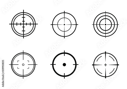 Target Vector icon illustration. Set of target icon 