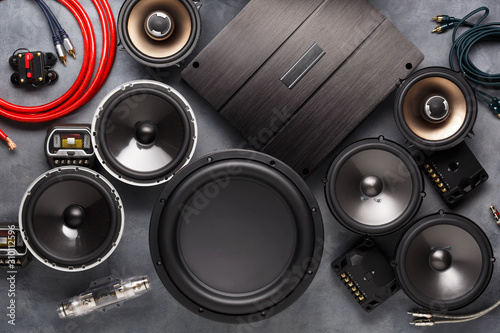 car audio, car speakers, subwoofer and accessories for tuning.