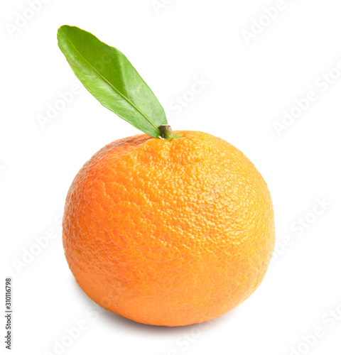 Sweet tangerine on white background