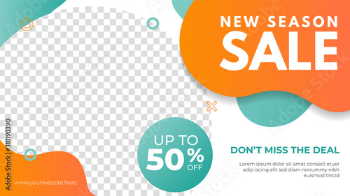 New season sale banner template. Promotion banner for website, flyer and poster