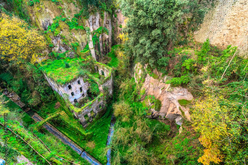 Old Water mill in Valle dei Mulini, Sorrento, Italy