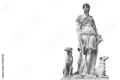 Ancient statue Diana (Artemida, Artemis). Powerful Goddess of of the moon, wildlife, nature and hunting.