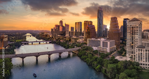 Austin Texas during sunset