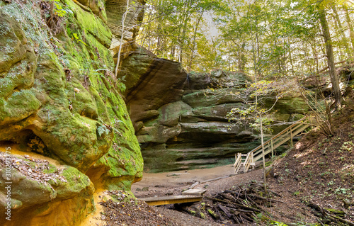 scenes alongtheu foot path in Mohican state forest in Ohio