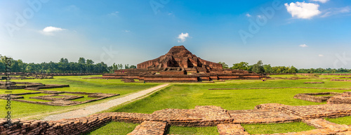 Panoramic view at the Ancient ruins of Monastery Somapura Mahavihara in Paharapur - Bangladesh