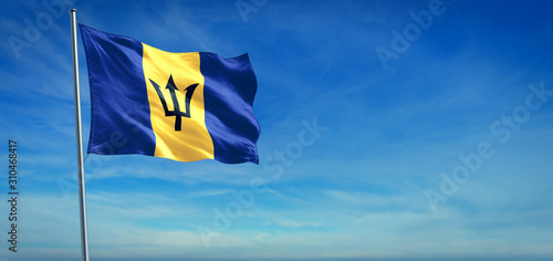 The National flag of Barbados
