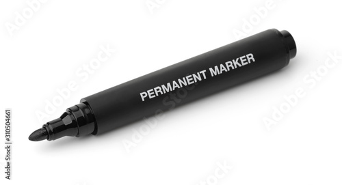 Open permanent black marker