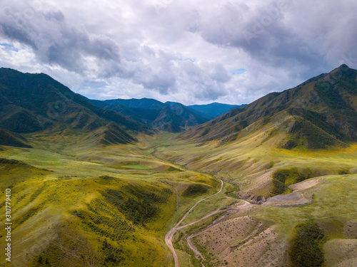 Drone view on Altai mountains