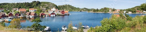 Panorama von Farestad, Dorf an der Küste Südnorwegens