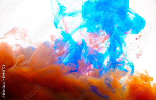 Abstract color paint splash isolated on white background, Splash of paint. Abstract background,