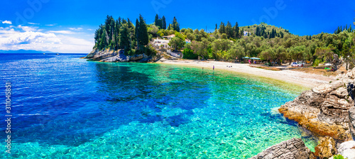 Paxos island with beautiful deserted beaches - Levrechio. Ionian islands of Greece