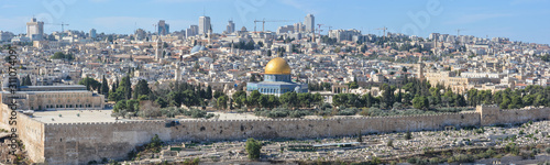 Temple Mount and the Old City in Jerusalem.