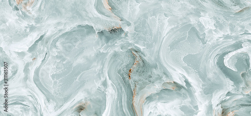 Polished onyx marble with high-resolution, aqua tone emperador marble, natural breccia stone agate surface, modern Italian marble for interior-exterior home decoration tile and ceramic tile surface.