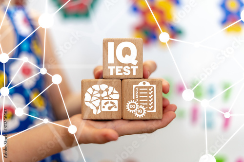 IQ EQ Test School Preschool Kids Level Education Concept.