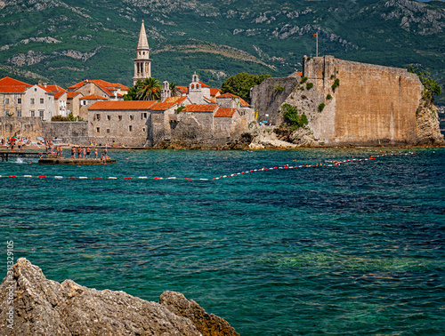 View on the old town of Budva, Montenegro