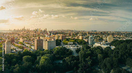 Aerial view of Brooklyn from Prospect Park