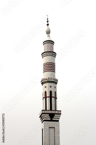 White Marble Minaret of a Mosque